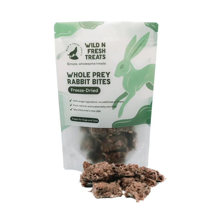 freeze-dried whole prey rabbit bites | wild n fresh