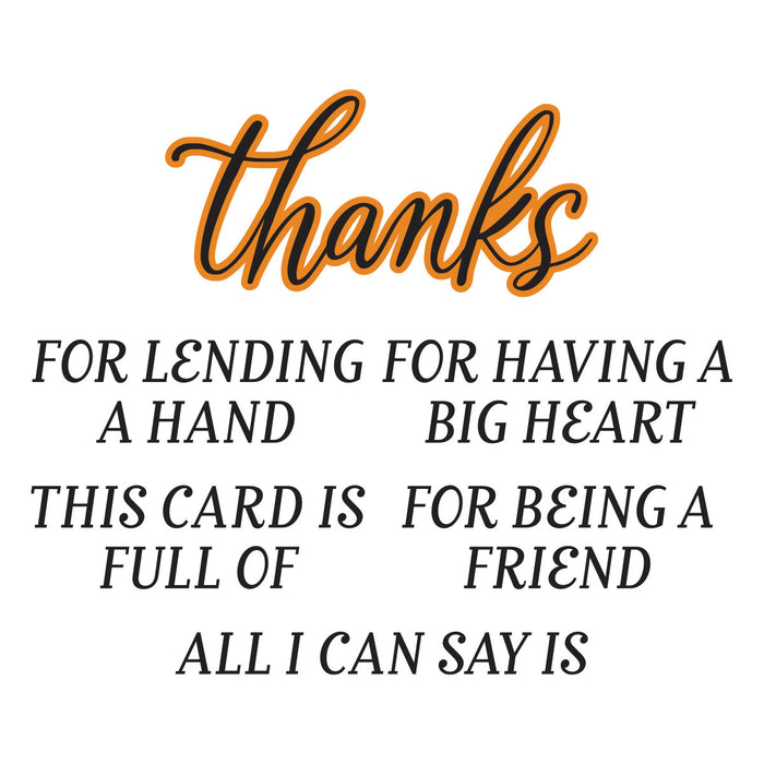 Friendly Thanks - Glimmer Hot Foil Kit of the Month (Plates & Die Only)