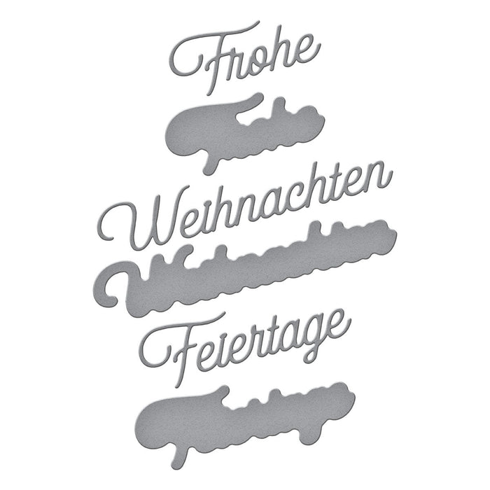 German Holiday Sentiments Etched Dies