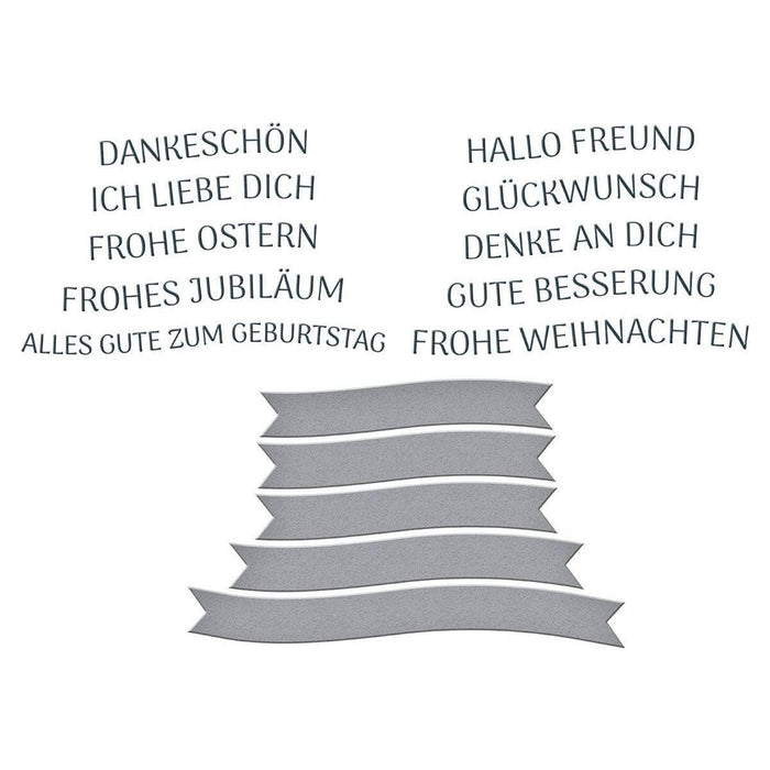 German Sentiments BetterPress Plate & Die Set
