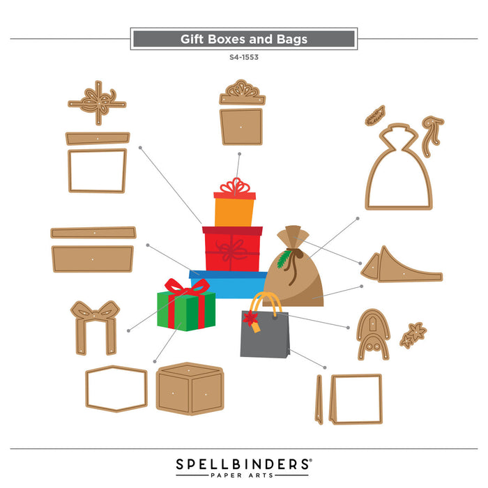 Gift Boxes and Bags Etched Dies by Lisa Horton
