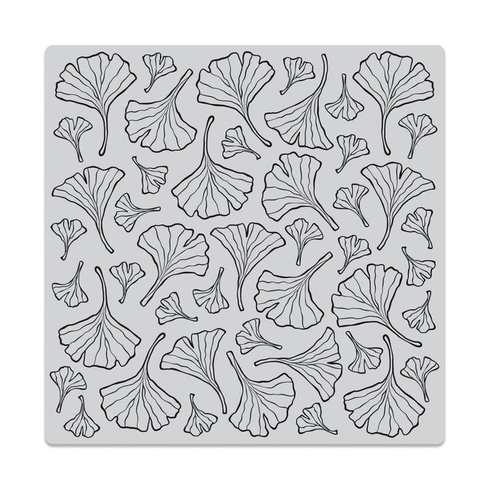 Ginkgo Leaves Pattern Bold Prints Cling Stamp
