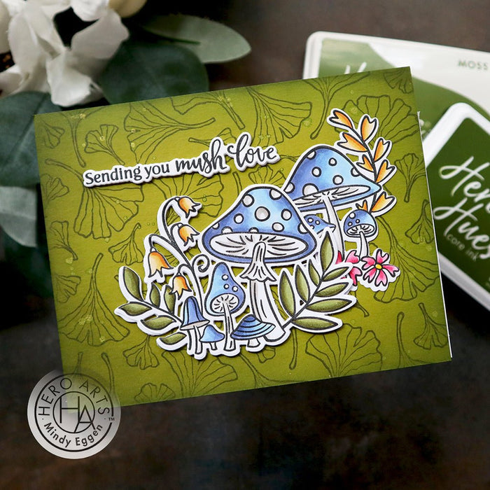 Ginkgo Leaves Pattern Bold Prints Cling Stamp