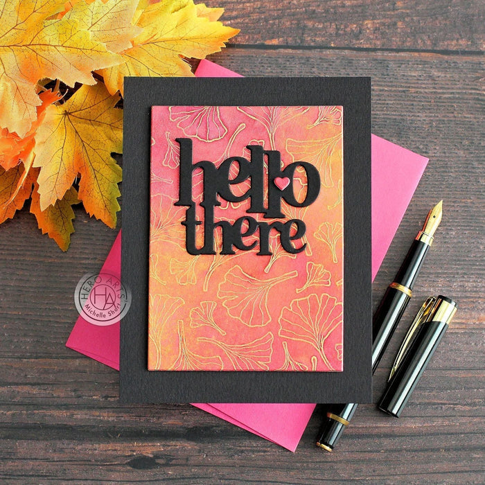 Ginkgo Leaves Pattern Bold Prints Cling Stamp