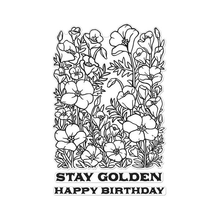 Golden Poppies Clear Stamp Set