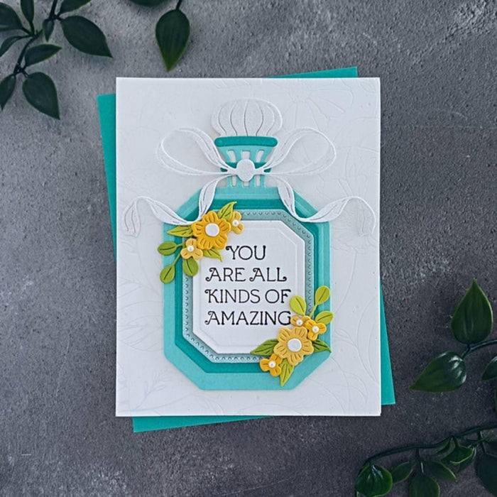 Gorgeous You Perfume Bottle Etched Dies