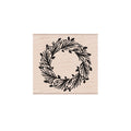 Graphical Wreath Woodblock Stamp