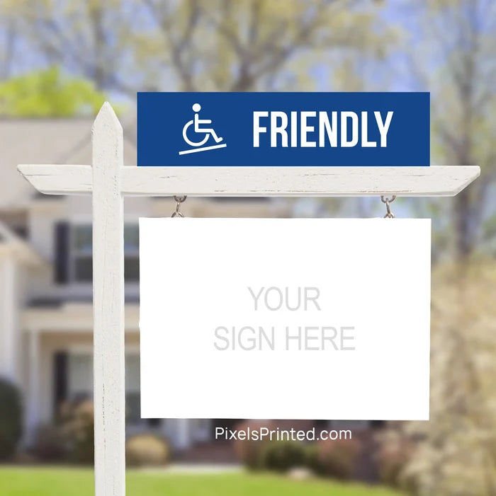 handicap real estate sign riders PixelsPrinted