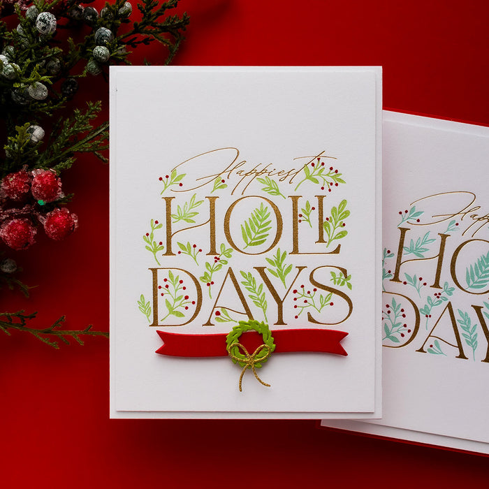 Happiest  Holidays Registration Press Plate Set by Yana Smakula