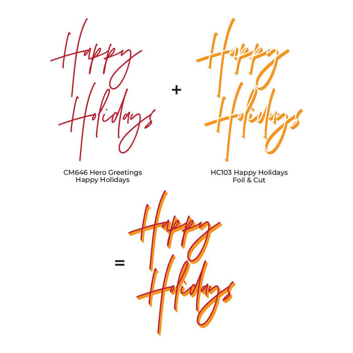 Happy Holidays Foil & Cut