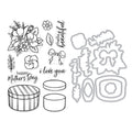 Hatbox Blooms - March 2025 Clear Stamp Set + Dies of the Month
