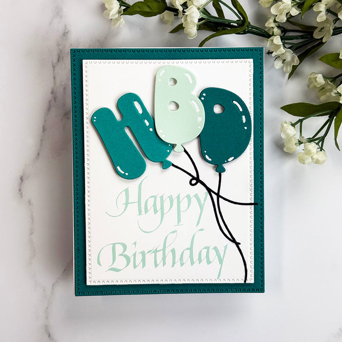 HBD Balloons Etched Dies