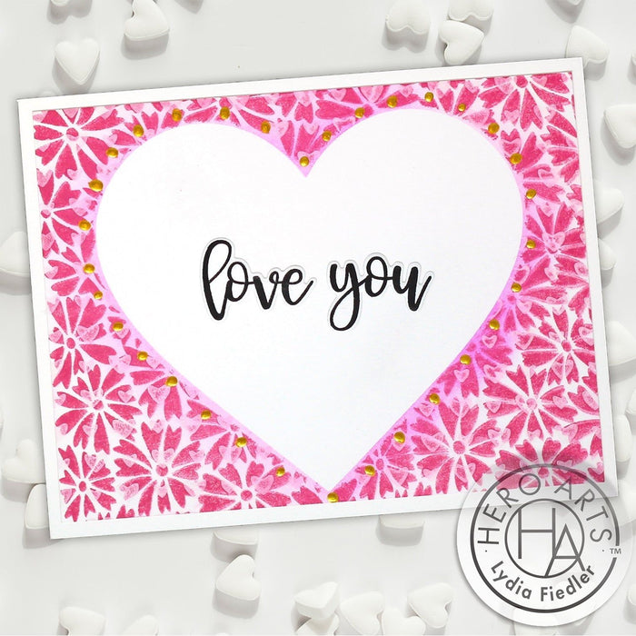 Heart-Shaped Daisies Bold Prints Cling Stamp