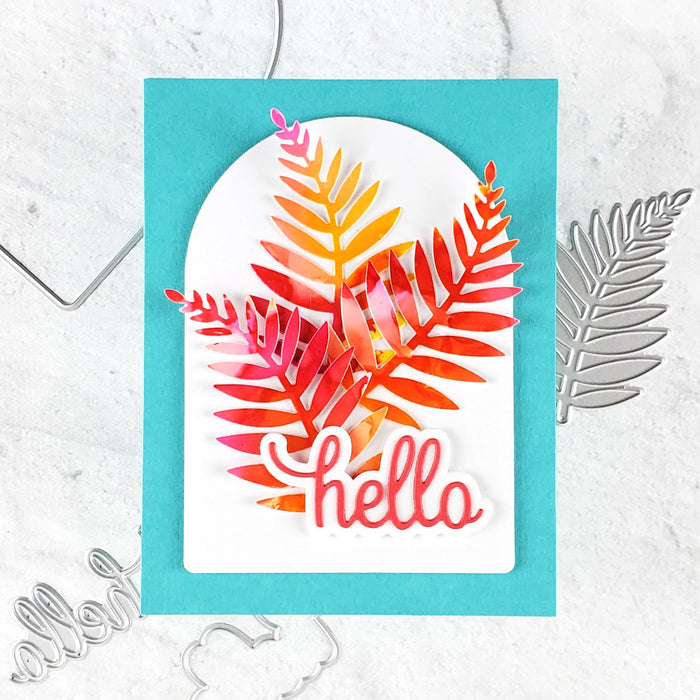 Hello Rainforest Leaves Die set of the Month -  April 2025