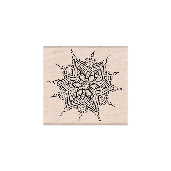Henna Flower Pattern Woodblock Stamp