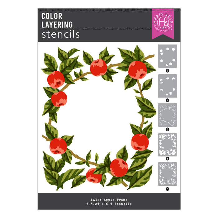Hero Arts Apple Frame Color Layering Stencils