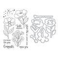 Hero Arts Here For You Stamp & Cut from the Blossoms & Birdsong Collection