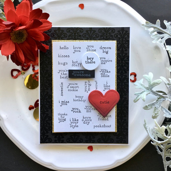 Hero Greetings Mini Messages Clear Stamp Set