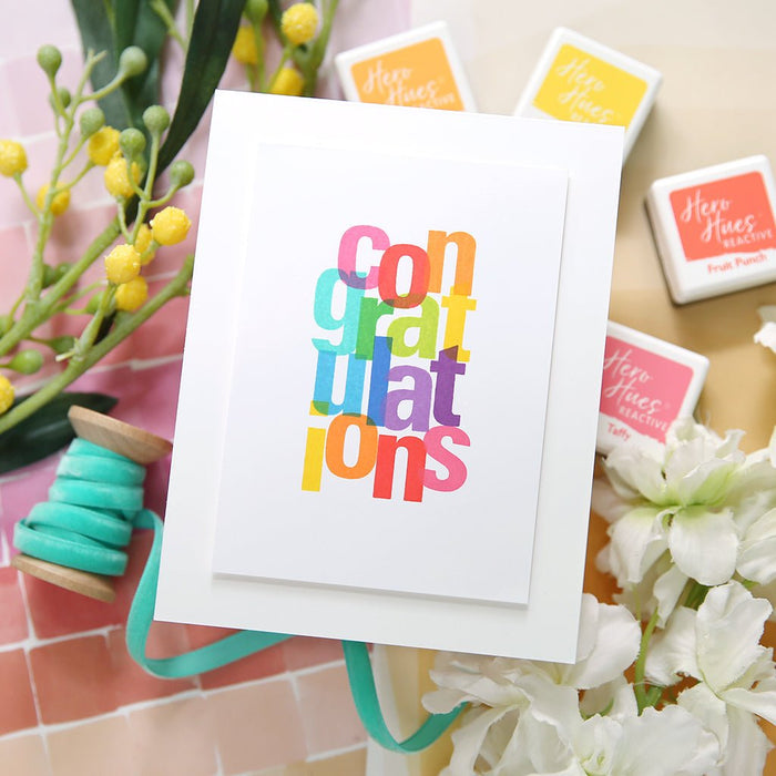 Hero Hues Reactive Ink Pad Cubes - Sunshine Palette