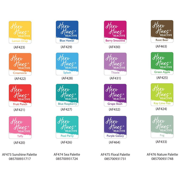 Hero Hues Reactive Ink Pad Cubes - Sunshine Palette