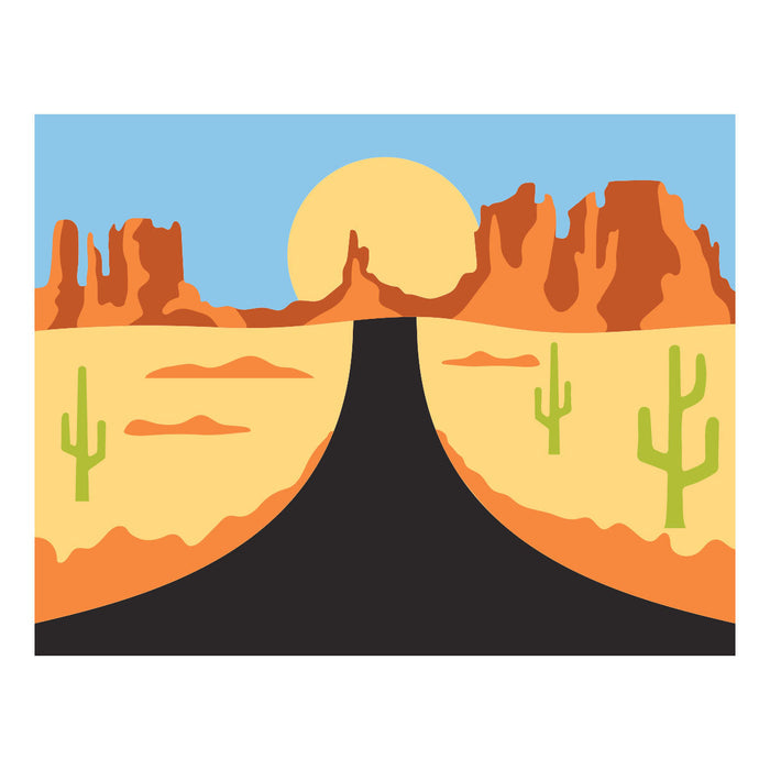 Highway Horizons-Desert Layered Stencils by Mindy Eggen