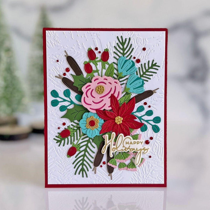Holiday Blooms Etched Dies