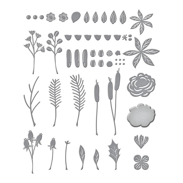 Holiday Blooms Etched Dies