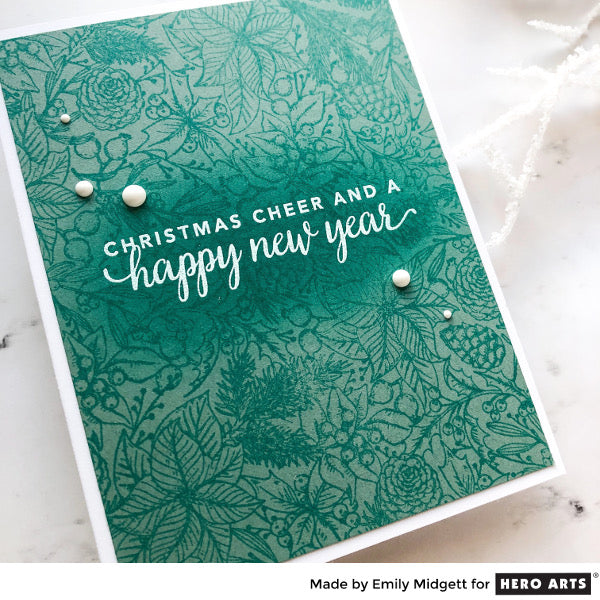 Holiday Foliage Bold Prints Cling Stamp
