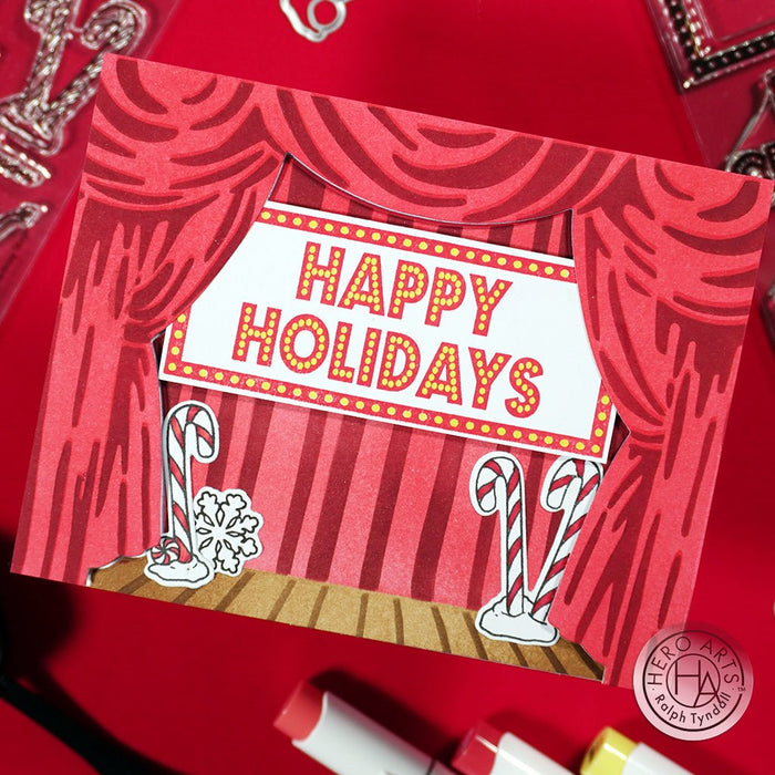 Holiday Marquee Messages Stamp & Cut by Ralph Tyndall