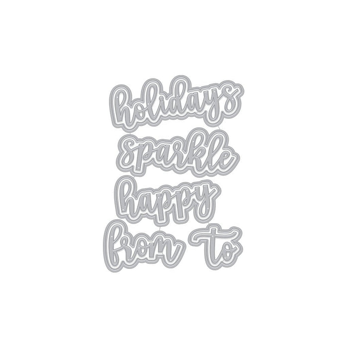 Holiday Words Fancy Dies
