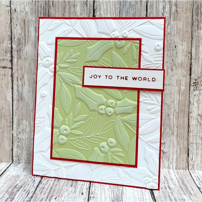 Holly & Foliage 3D Embossing Folder by Yana Smakula