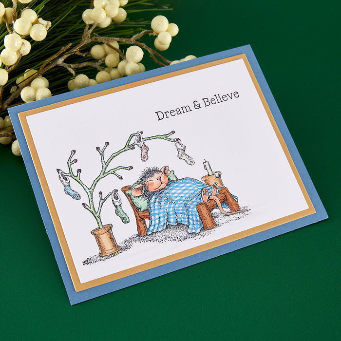 House-Mouse Holiday Dreams Cling Rubber Stamp Set