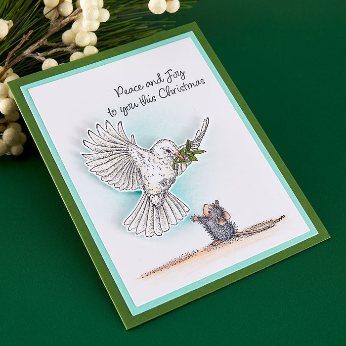 House-Mouse Sending Peace Cling Rubber Stamp Set