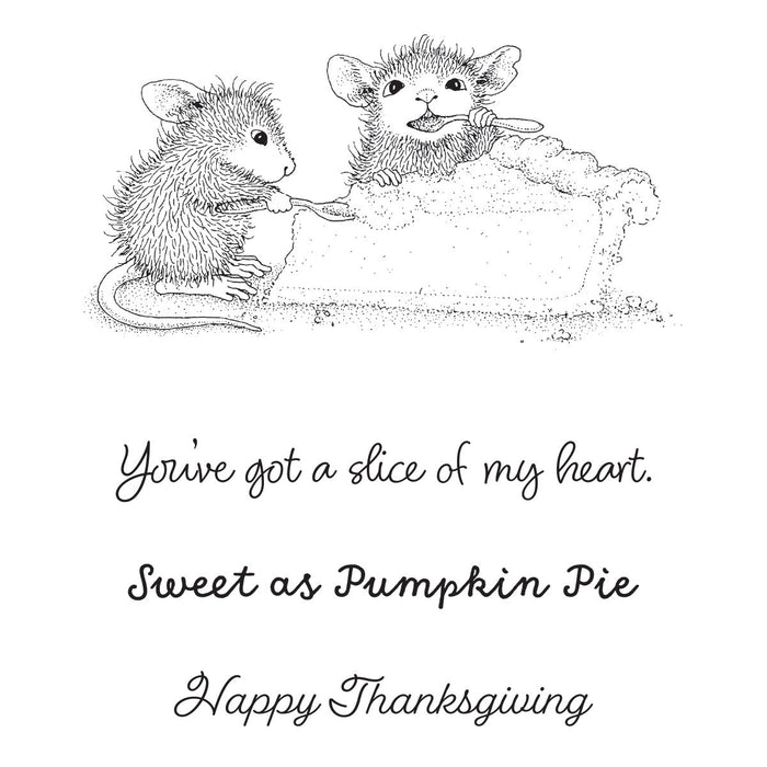House-Mouse Sweet as Pumpkin Pie Cling Rubber Stamp Set
