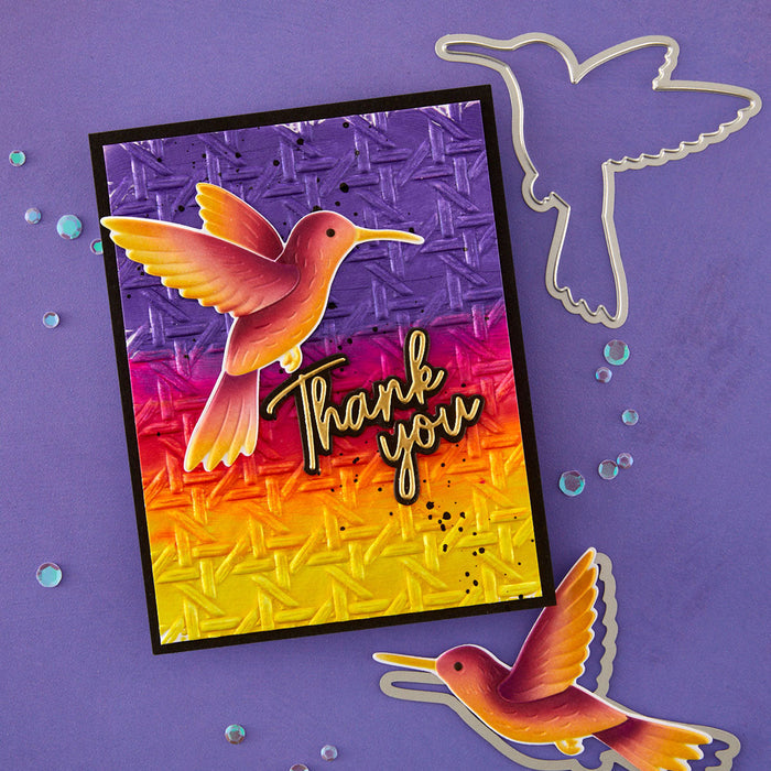 Hummingbird Garden 3D Embossing Folder & Die Set by Simon Hurley