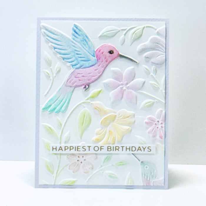 Hummingbird Garden 3D Embossing Folder & Die Set by Simon Hurley