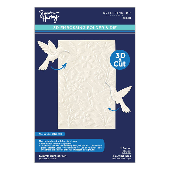 Hummingbird Garden 3D Folder and Stencil Bundle by Simon Hurley