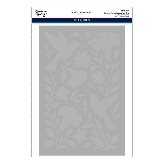 Hummingbird Garden 3D Folder and Stencil Bundle by Simon Hurley