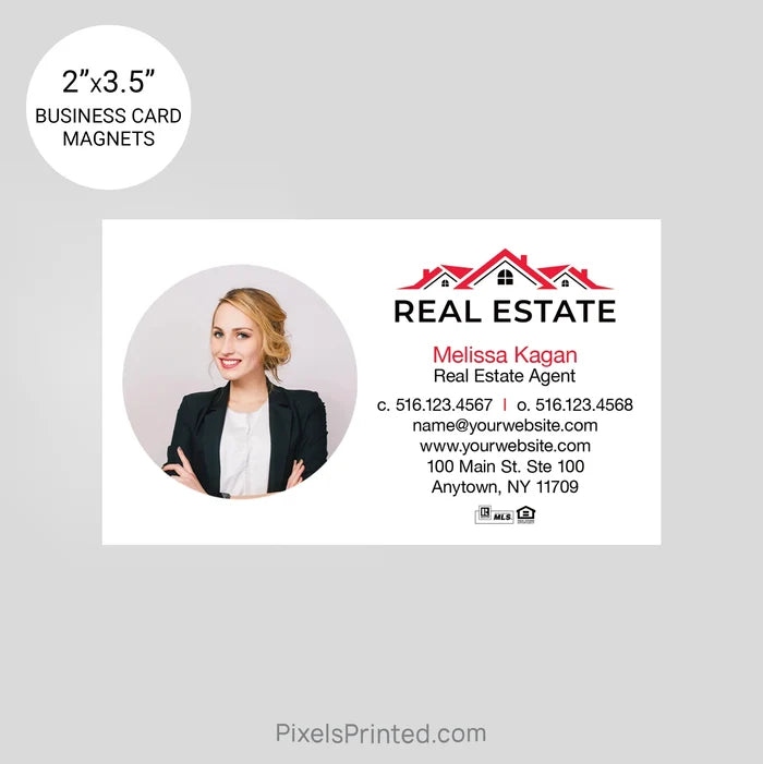 Independent real estate business card magnets PixelsPrinted