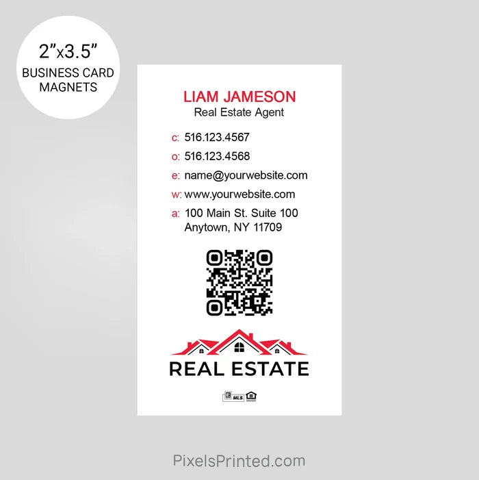 Independent real estate business card magnets PixelsPrinted