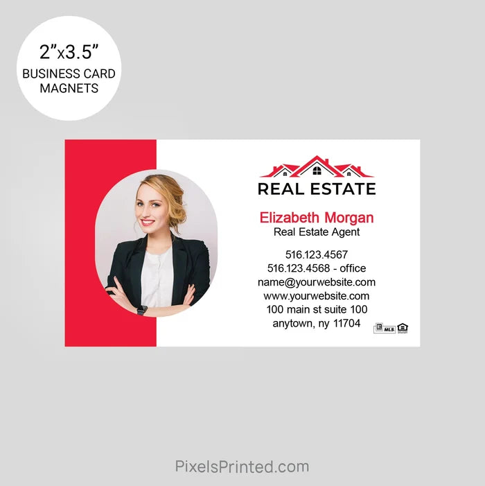 Independent real estate business card magnets PixelsPrinted