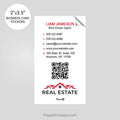 Independent real estate business card stickers PixelsPrinted