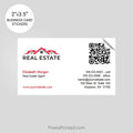 Independent real estate business card stickers PixelsPrinted