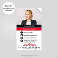 Independent real estate business card stickers PixelsPrinted