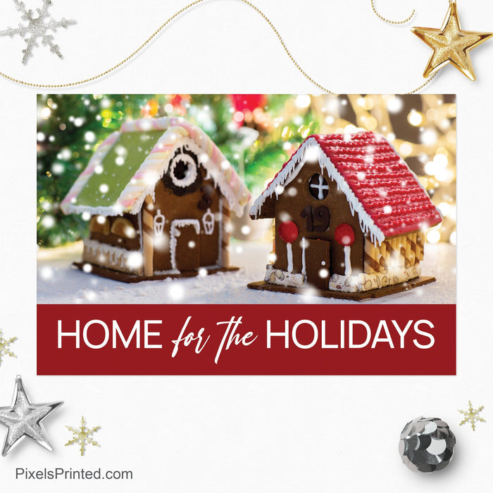 independent real estate Christmas holiday postcards PixelsPrinted
