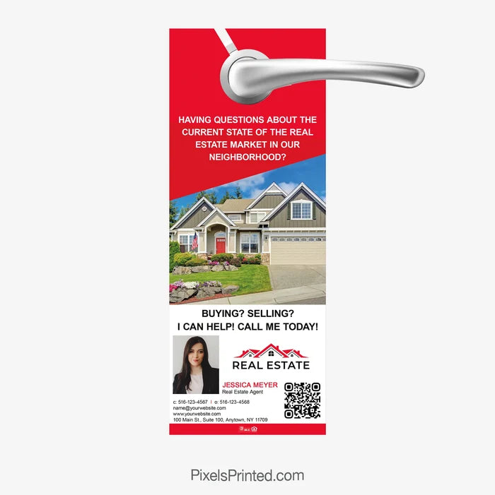 Real estate agent introduction door hanger