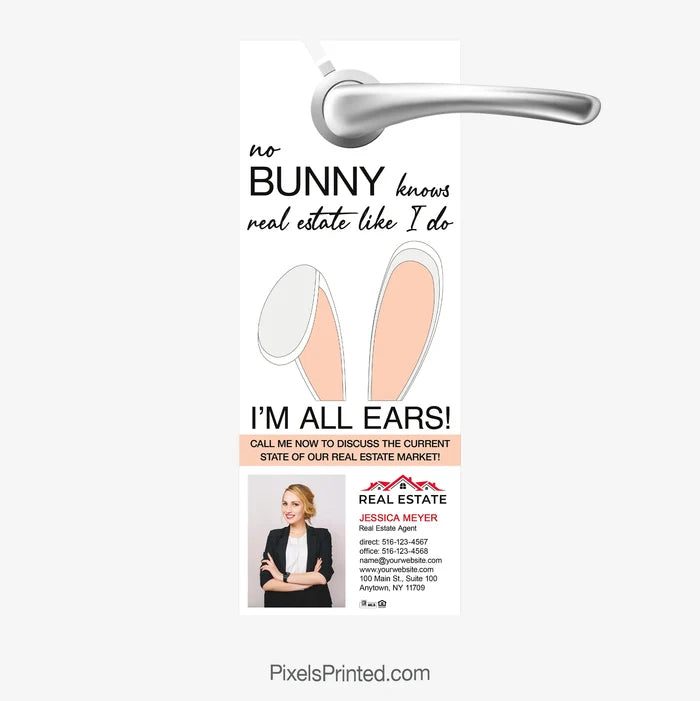 Easter real estate agent introduction door hanger