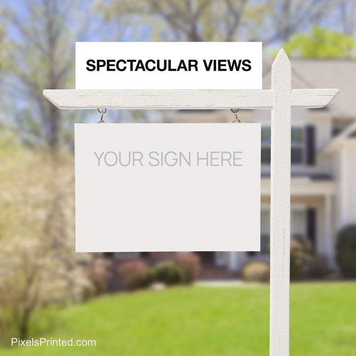 independent real estate great views sign riders PixelsPrinted
