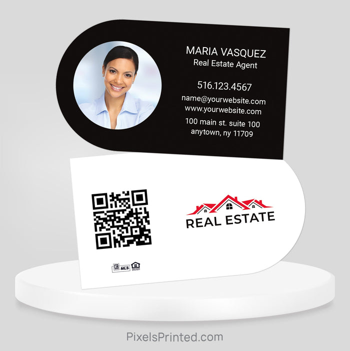 Independent real estate half circle business cards Business Cards PixelsPrinted
