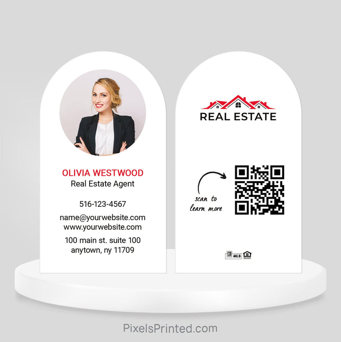 Independent real estate half circle business cards Business Cards PixelsPrinted
